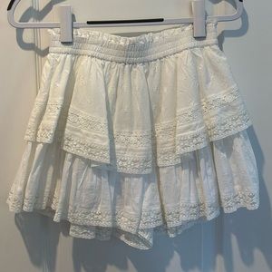 American Eagle White Tiered Lacey Skort 🤍🤍🤍